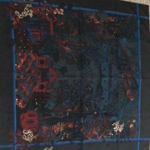 Hermès large silk scarf